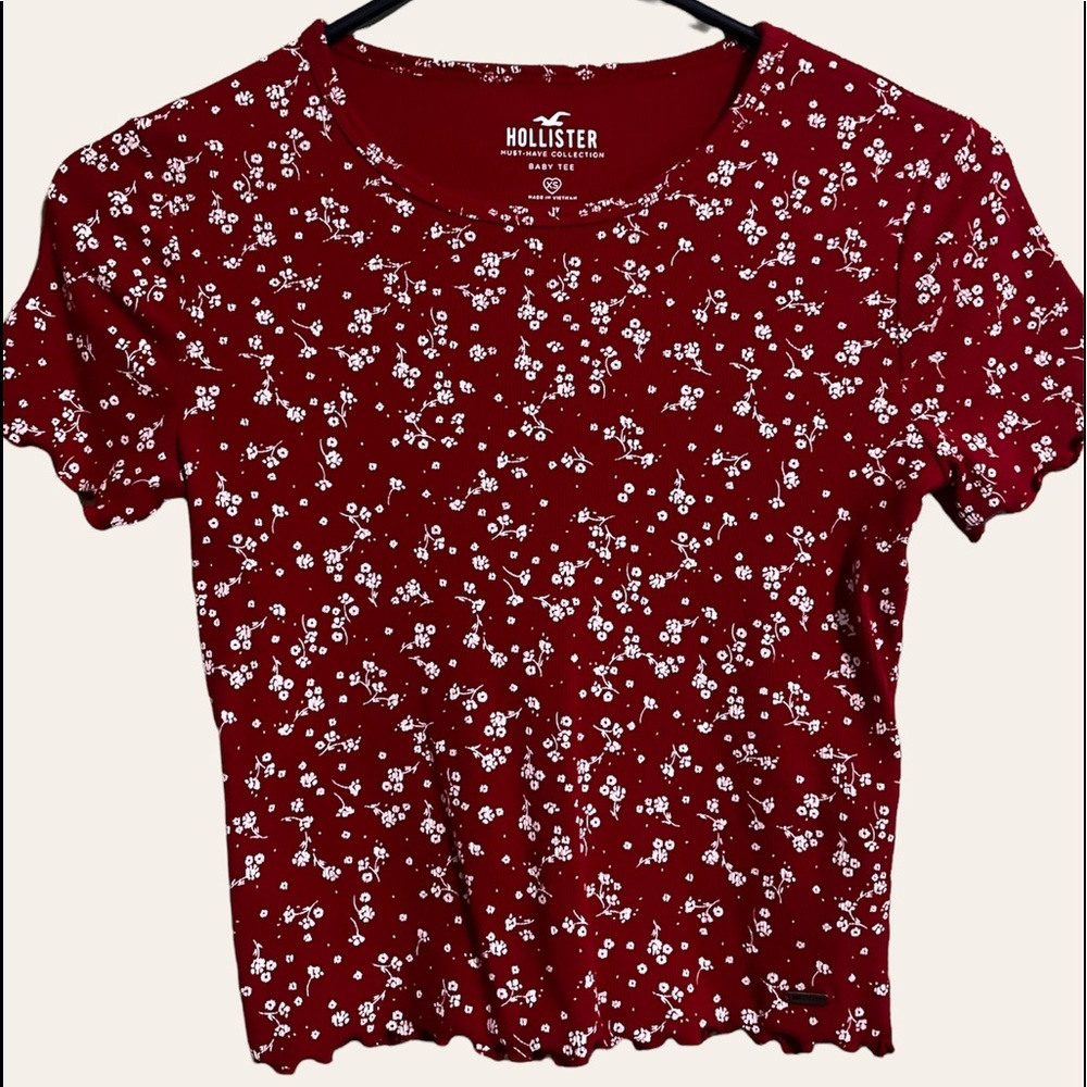 Hollister ribbed babydoll top